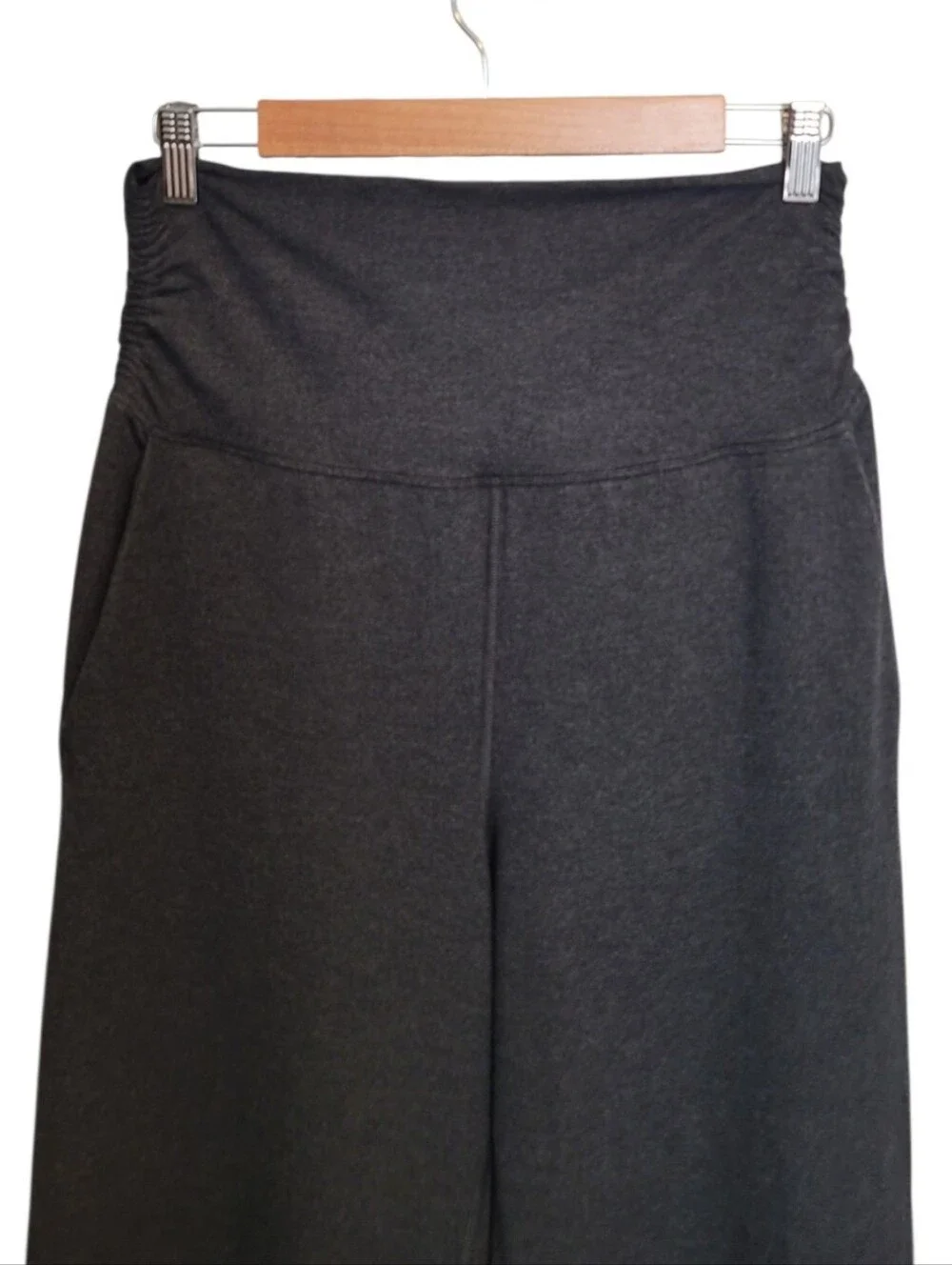 Lululemon Take It Easy Wide Leg Pants in Heathered Black
